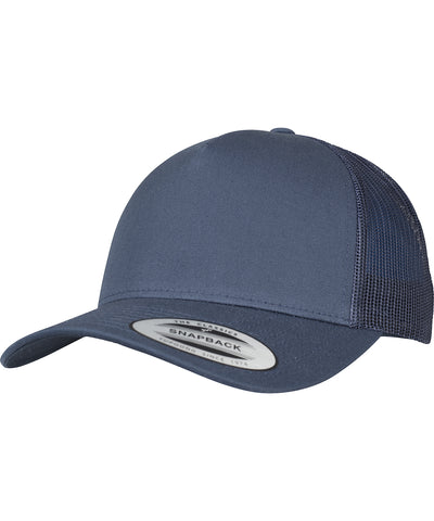 Gorra de camionero retro de 5 paneles (6506) | Azul Marino