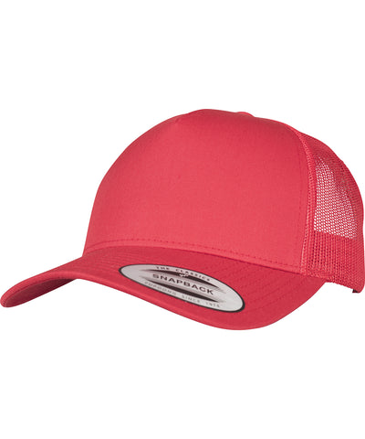 Gorra de camionero retro de 5 paneles (6506) | Rojo