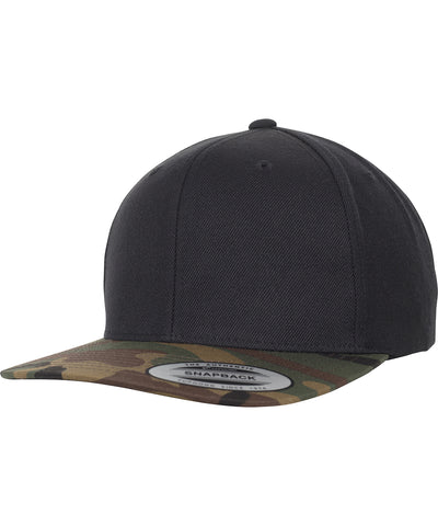Gorra snapback clsica de 2 tonos camuflaje (6089TC) | Camuflaje Negro/Verde