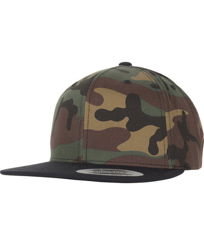 Gorra snapback clsica de 2 tonos camuflaje (6089TC) | Green Camo/Black