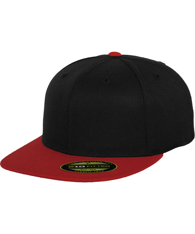 Premium 210 ajustado bicolor (6210T) | Negro/Rojo