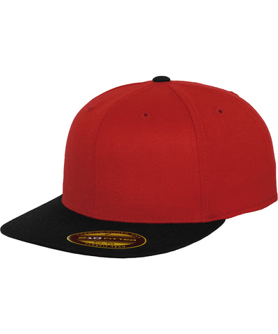 Premium 210 ajustado bicolor (6210T) | Rojo/Negro
