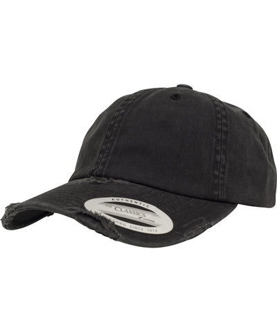 Gorra destrozada de perfil bajo (6245DC) | Negro