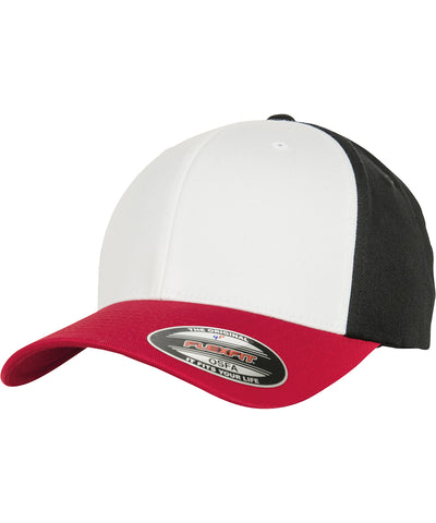 Flexfit de 3 tonos (6277TT) | Rojo/Blanco/Negro