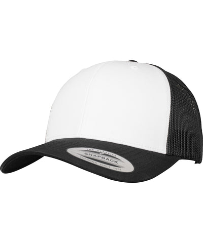 Camionero retro con panel frontal de colores (6606CF) | Negro/Blanco/Negro
