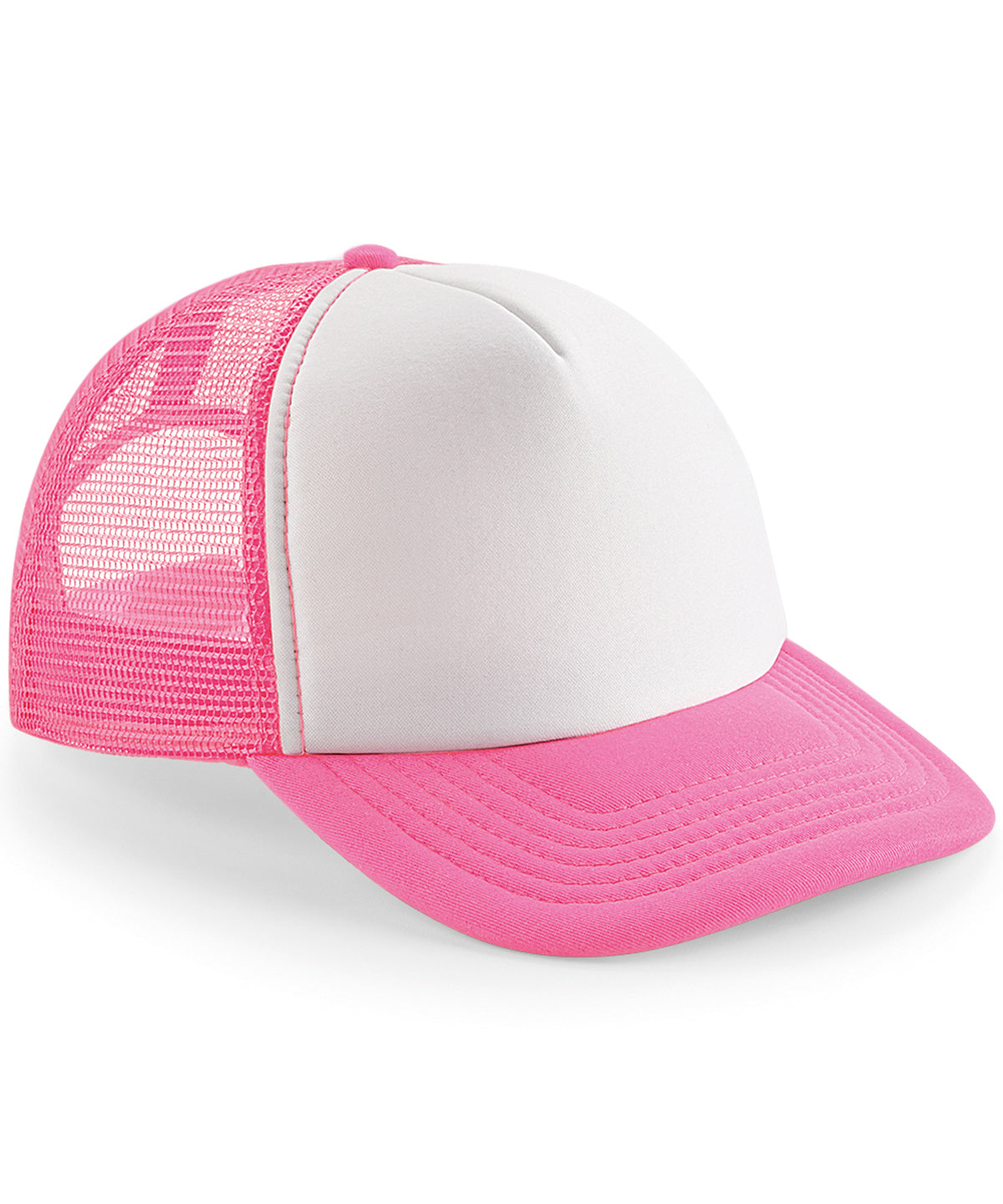 Gorra trucker vintage de snapback | Rosa Fluorescente/Blanco