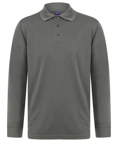 Polo de manga larga Coolplus® | Gris Carbn