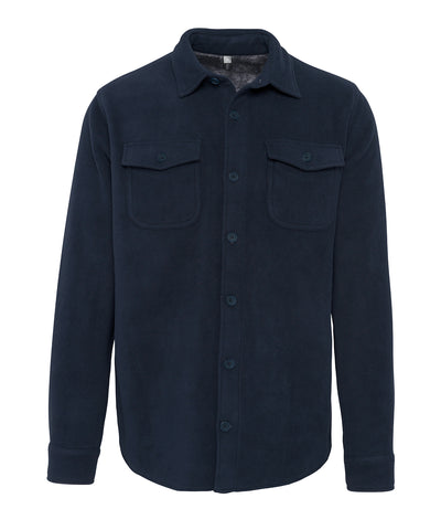 Camisa de franela forrada de sherpa | Azul Marino/Gris Tormenta