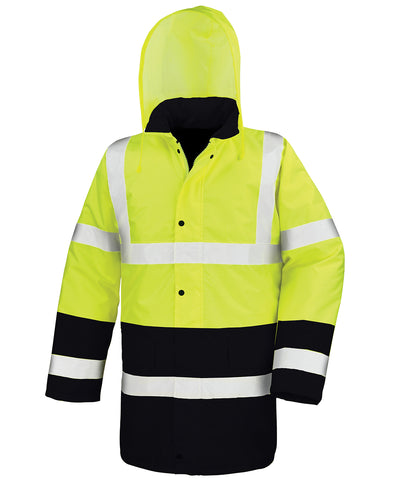 Chaleco de seguridad bicolor para autopistas | Amarillo Fluorescente/Negro