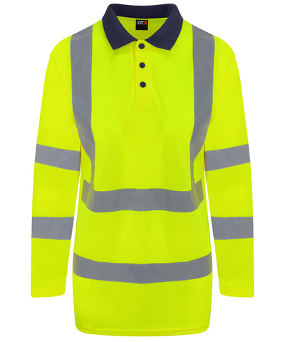 Polo de manga larga de alta visibilidad | Amarillo Marino