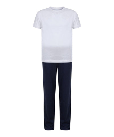 Pijama largo para nios | Blanco/Marino