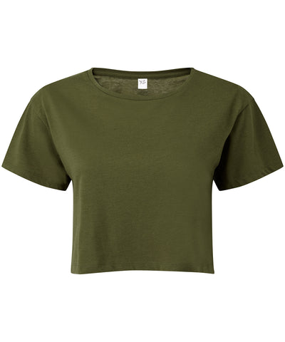 Top corto para mujer TriDri® | Verde Oliva
