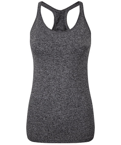 Chaleco moldeador multi-deporte sin costuras con ajuste 3D y soporte secreto para mujer TriDri® | Melange Negro