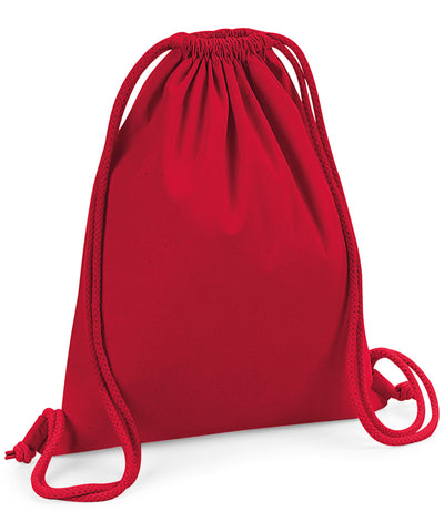 Gymsac de algodón orgánico premium | Rojo Clásico
