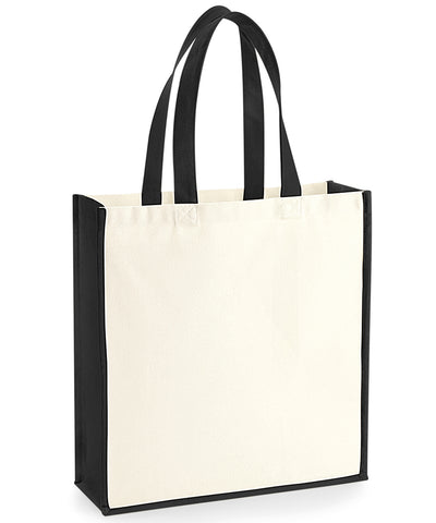 Bolso de lienzo Gallery | Natural/Negro