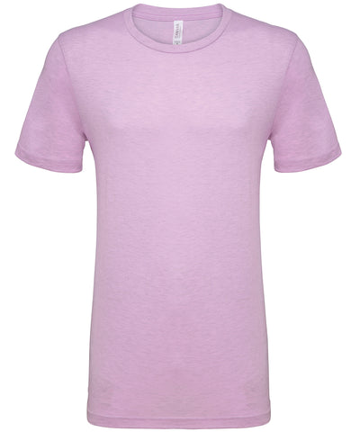 Camiseta unisex de manga corta en mezcla de algodn y polister en color jaspeado | Lila Jaspeado Prismtico