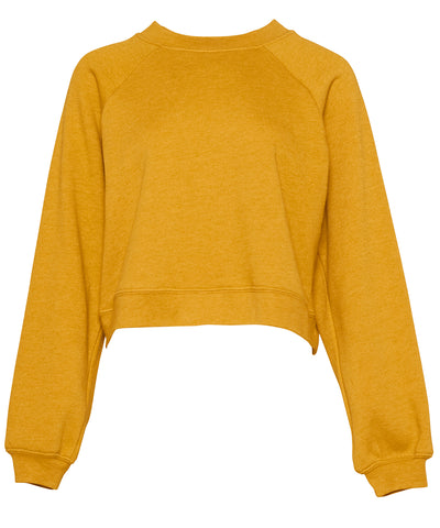 Sudadera de polar para mujer con mangas ragln | Mostaza Brezo