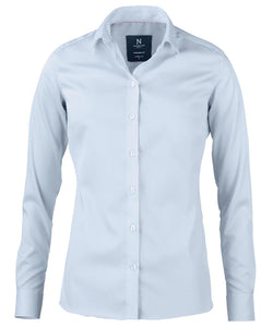 Camisa de negocios super no planchado para mujer Portland | Azul Claro