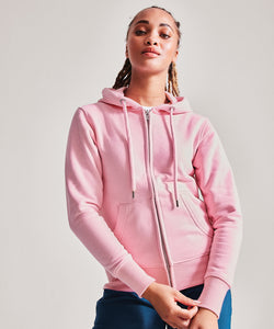 Sudadera con capucha de cremallera completa para mujer | Negro