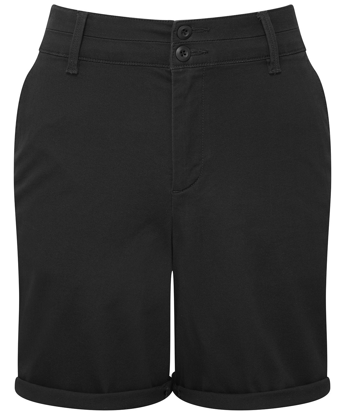 Pantalones cortos chinos ligeros para mujer | Negro