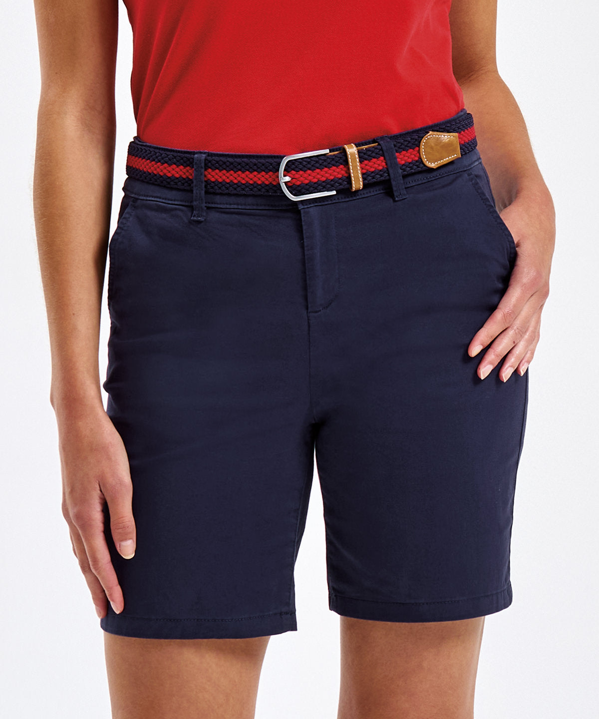 Womens lightweight chino shorts | Slate