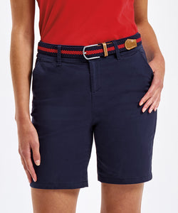 Pantalones cortos chinos ligeros para mujer | Negro