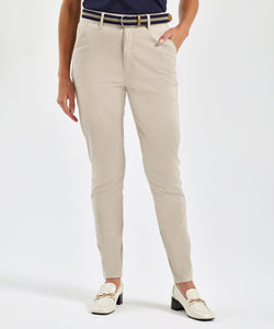 Pantalones chinos ligeros para mujer | Negro Intenso