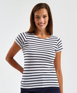 Camiseta de manga corta Marinire para mujer | Blanco/Marino