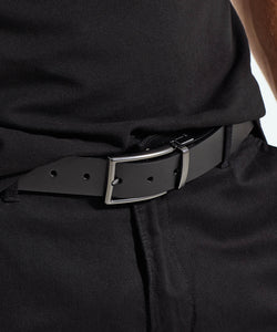 Cinturn de cuero para hombre de doble uso | Negro/Marrn