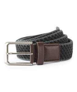 Cinturn de lona lavada vintage para hombre | Negro