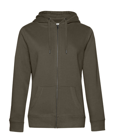 BC Queen sudadera con capucha con cremallera | Caqui