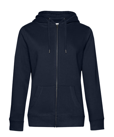 BC Queen sudadera con capucha con cremallera | Azul Marino - Azul Profundo