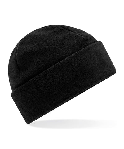 Gorro de lana reciclada con borde vuelto | Negro