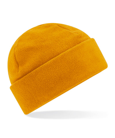 Gorro de lana reciclada con borde vuelto | Mostaza