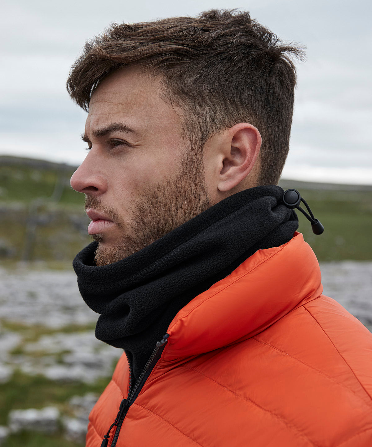 Braga de cuello de forro polar reciclado | Negro