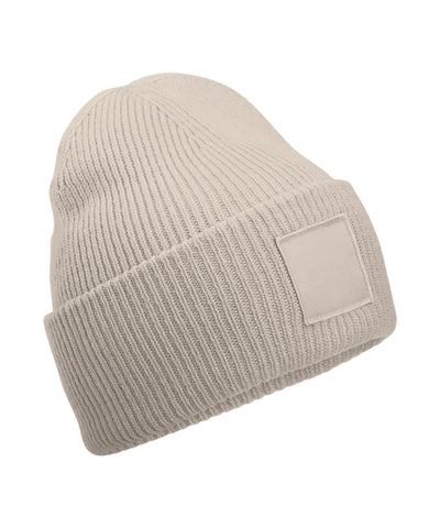 Gorro de punto con parche tonal de borde profundo | Piedra Natural