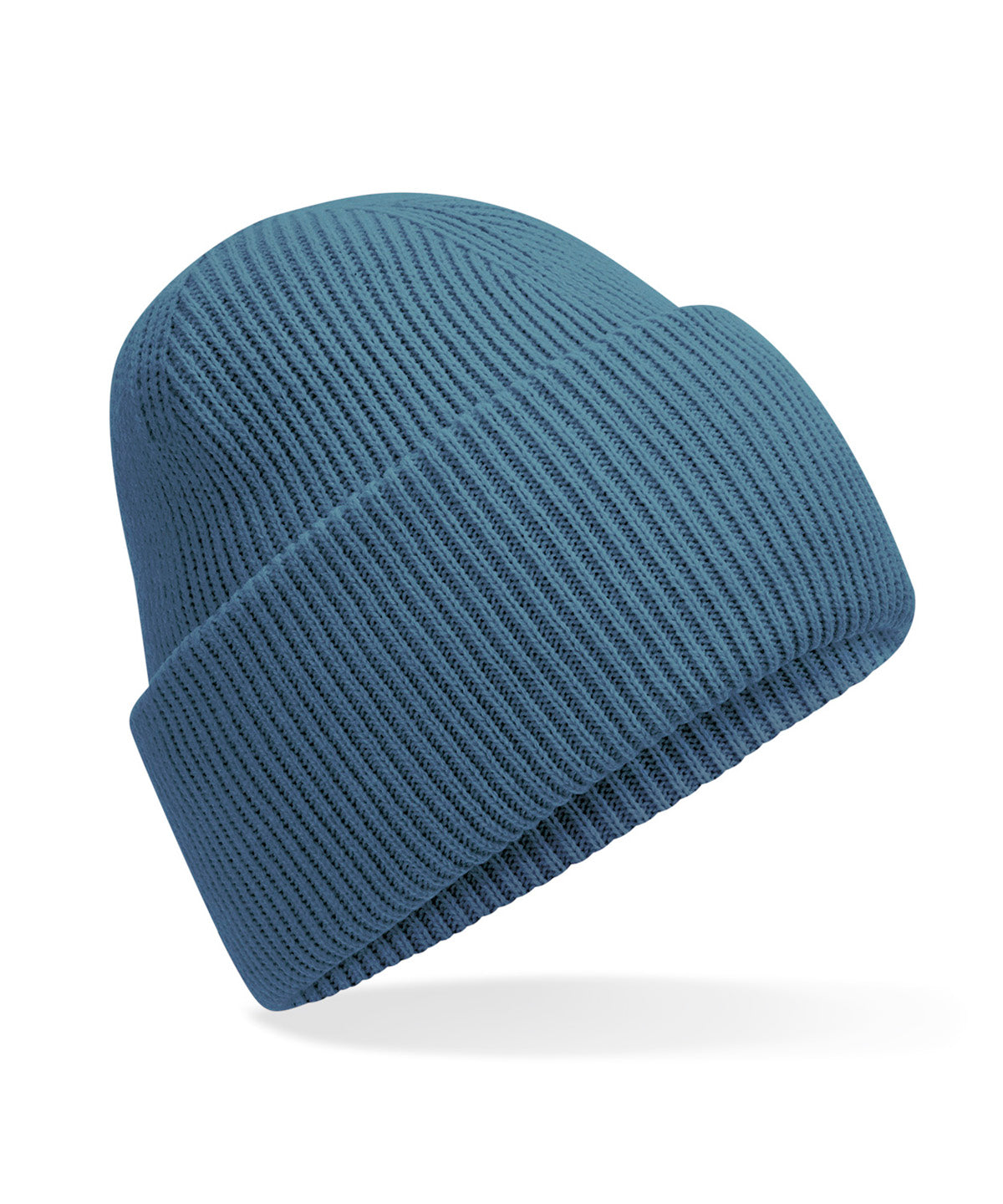 Gorro clsico de punto con borde profundo vuelto | Azul Aire