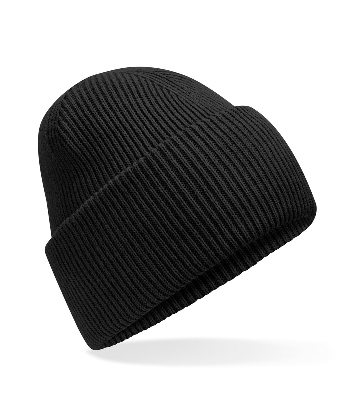 Gorro clsico de punto con borde profundo vuelto | Negro