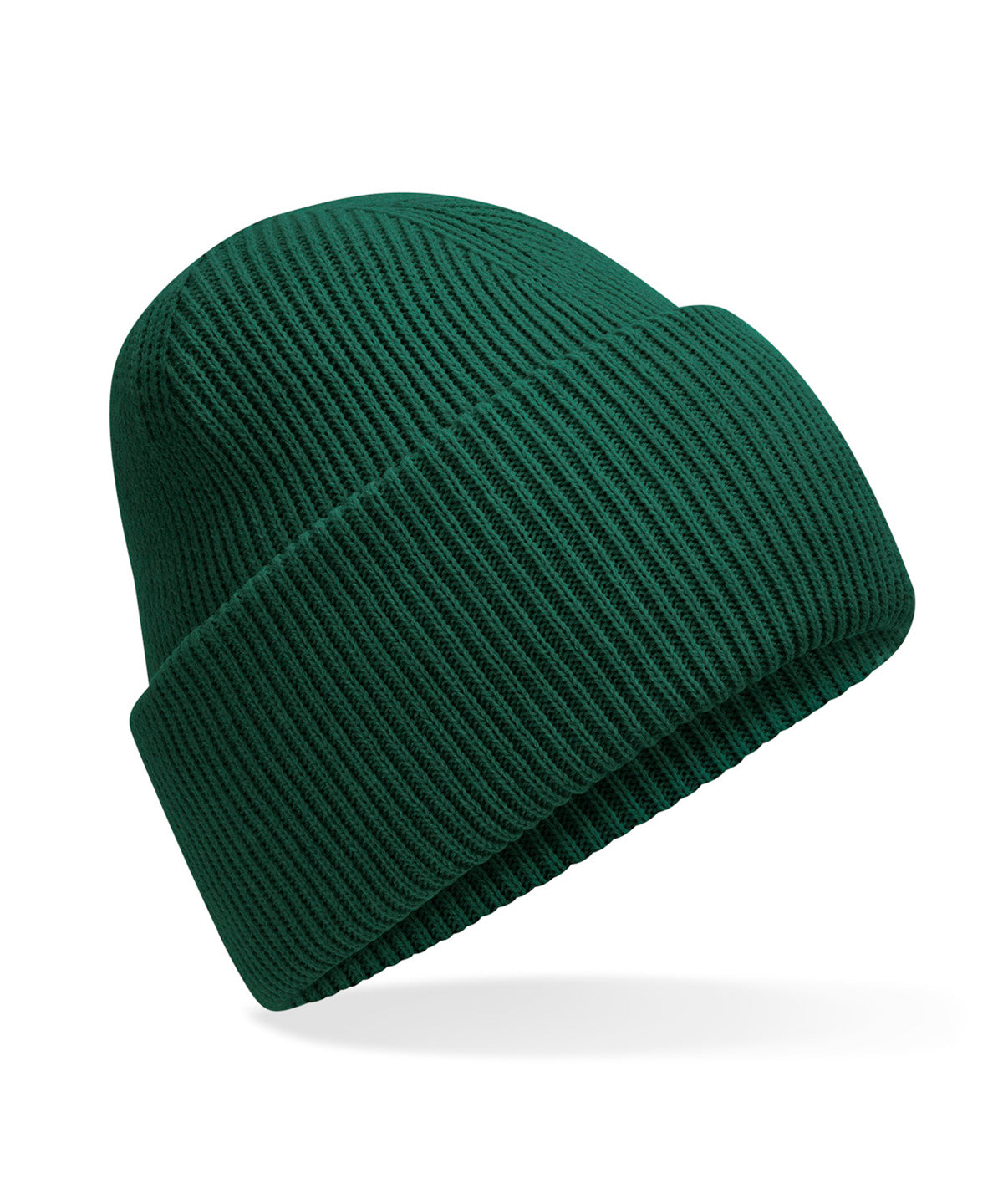 Gorro clsico de punto con borde profundo vuelto | Verde Botella