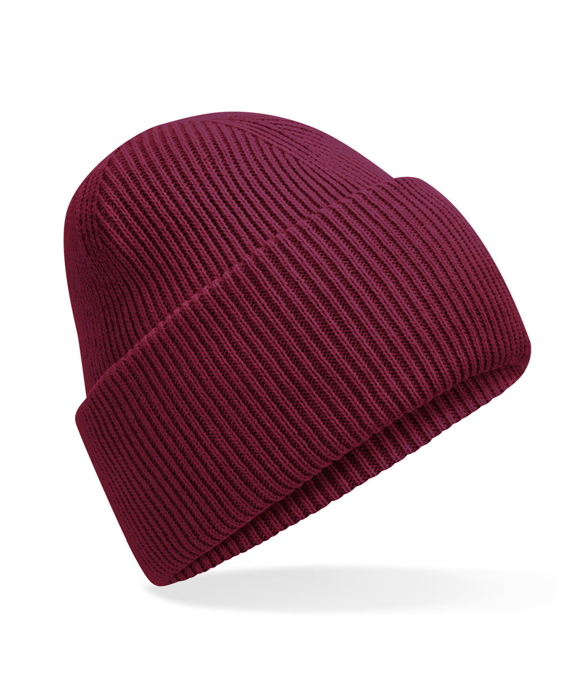 Gorro clsico de punto con borde profundo vuelto | Burdeos