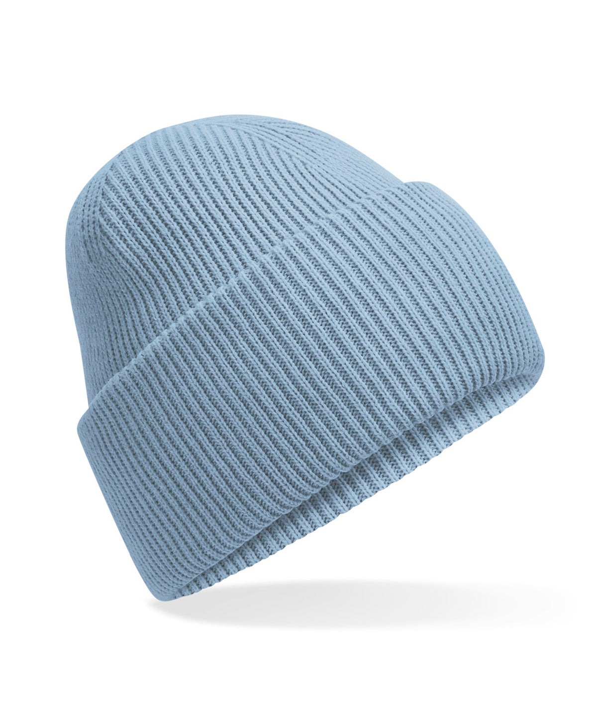 Gorro clsico de punto con borde profundo vuelto | Azul Grisceo