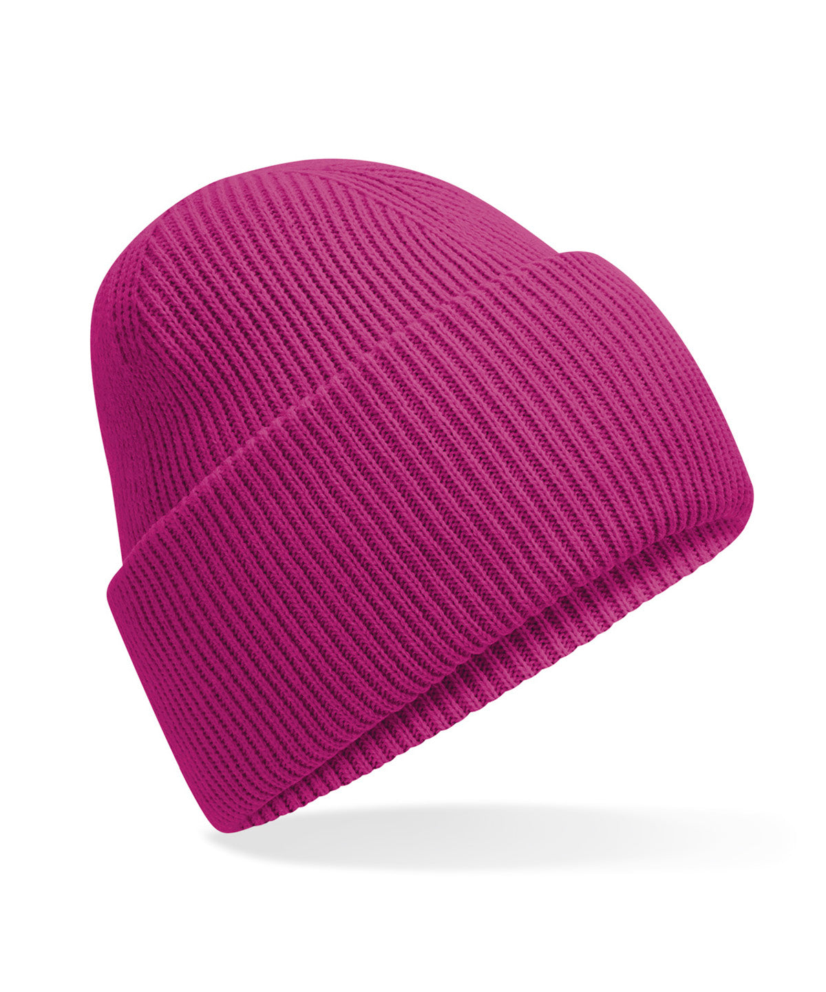 Gorro clsico de punto con borde profundo vuelto | Festival Fuchsia