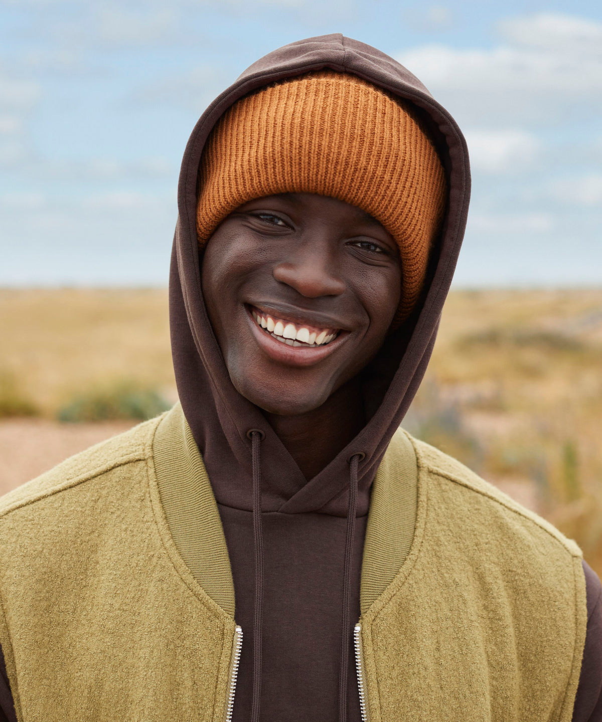 Gorro clsico de punto con borde profundo vuelto | Verde Oliva