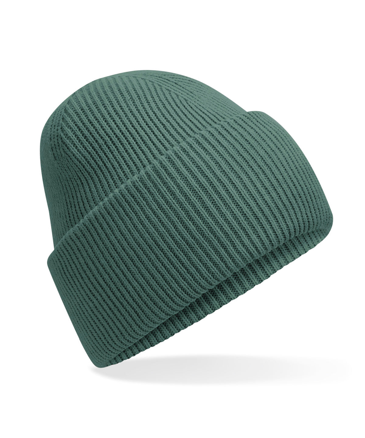 Gorro clsico de punto con borde profundo vuelto | Verde Marino