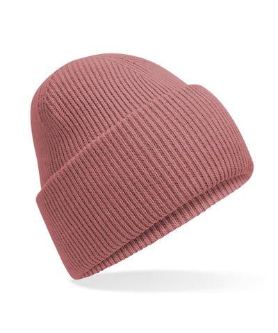 Gorro clsico de punto con borde profundo vuelto | Rosa