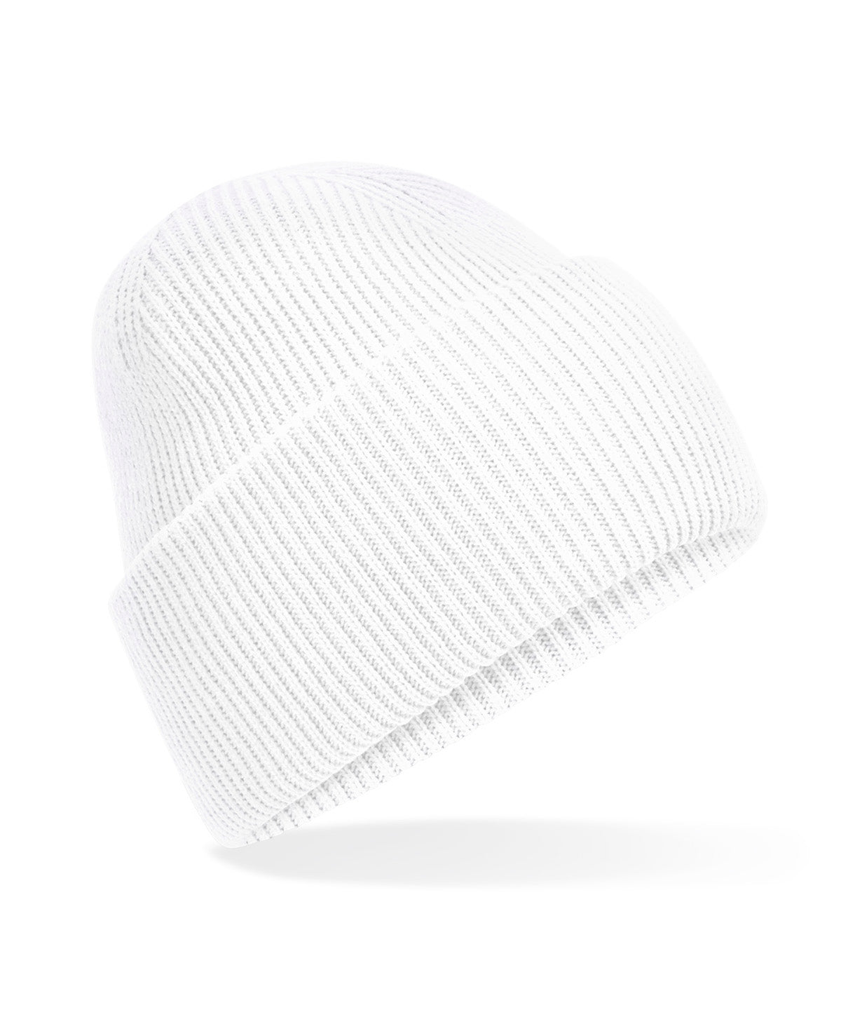 Gorro clsico de punto con borde profundo vuelto | Blanco