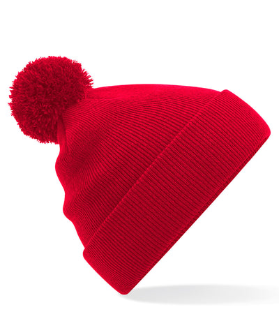 Gorro de lana con pompn para nios | Rojo Clsico