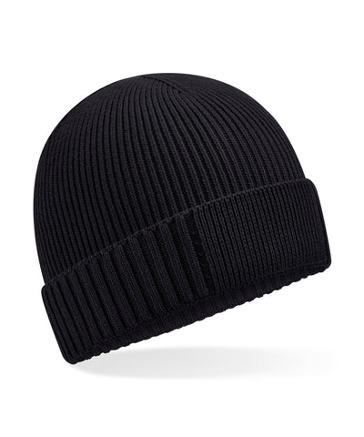 Gorro de parche de algodn orgnico diseado | Negro