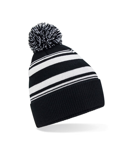 Gorro de punto a rayas | Negro/Blanco
