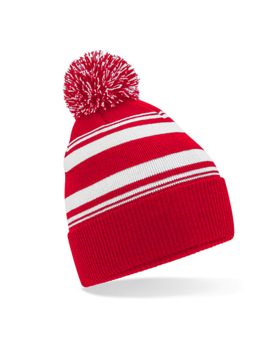Gorro de punto a rayas | Rojo Clsico/Blanco